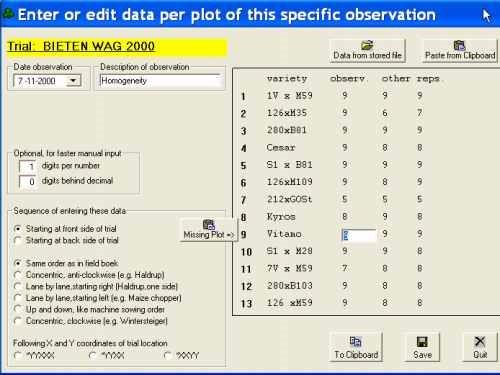 Data entry